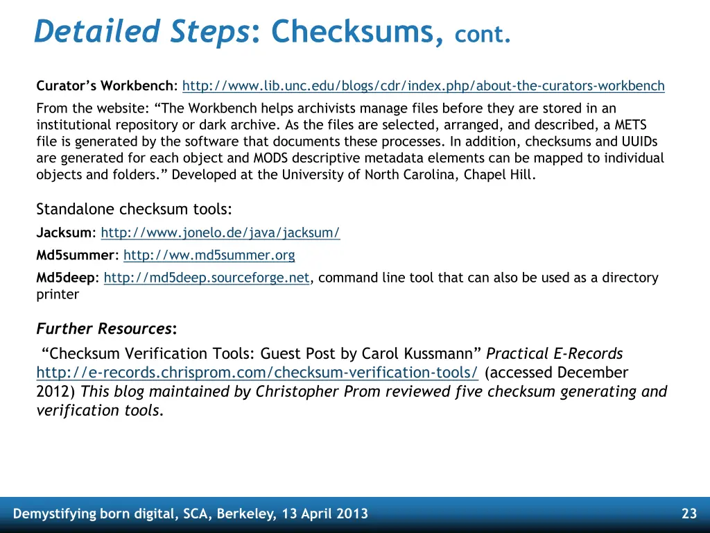 detailed steps checksums cont 1