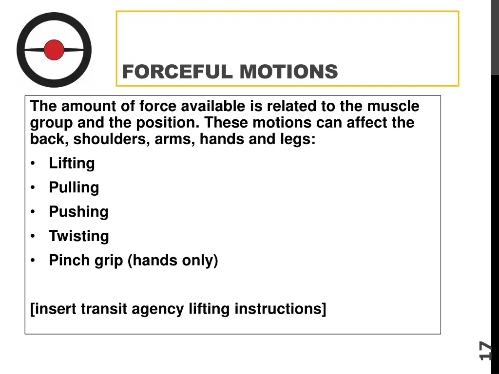 forceful motions