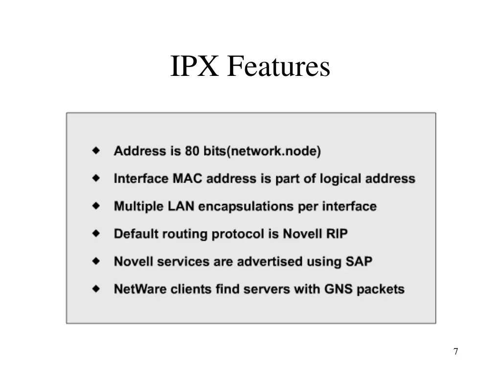 ipx features