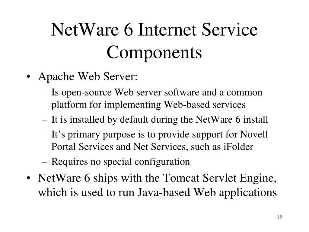 netware 6 internet service components 2