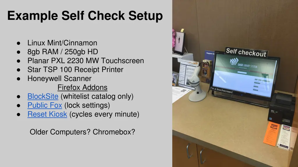 example self check setup