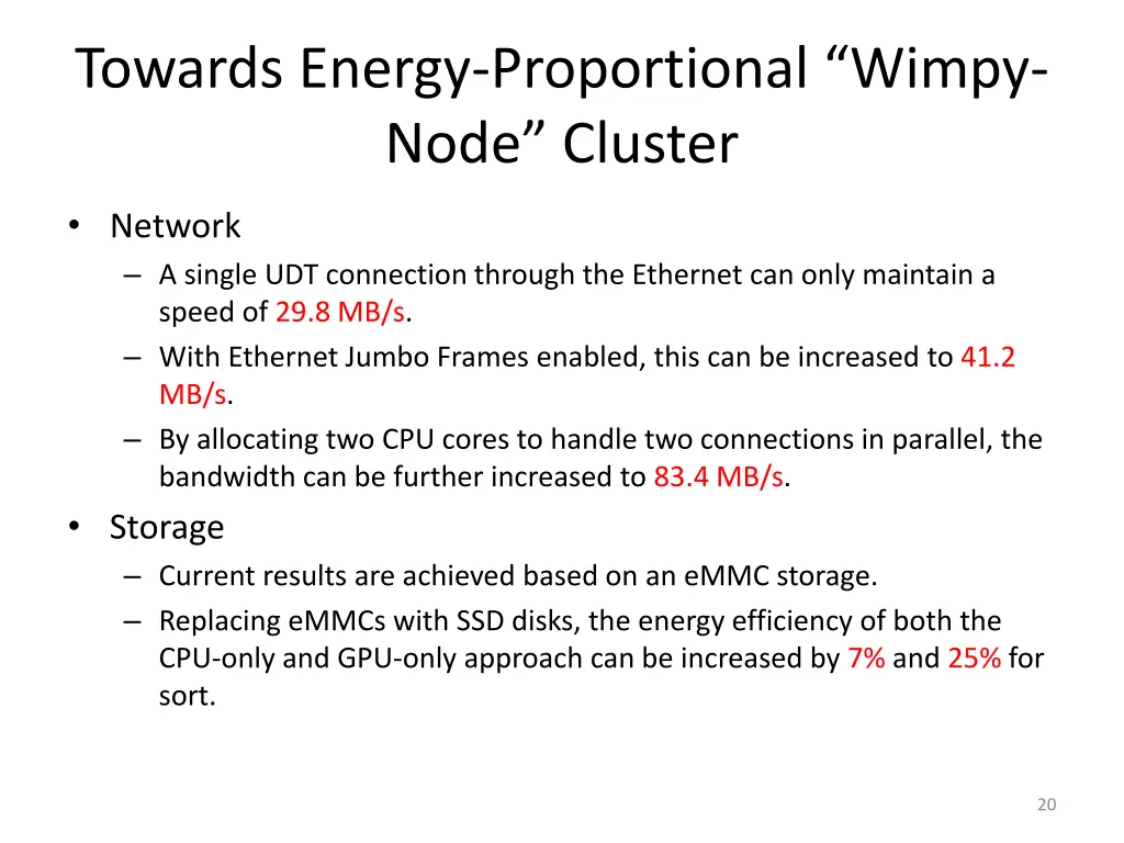 towards energy proportional wimpy node cluster