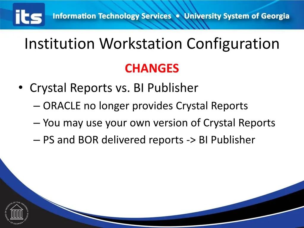 institution workstation configuration