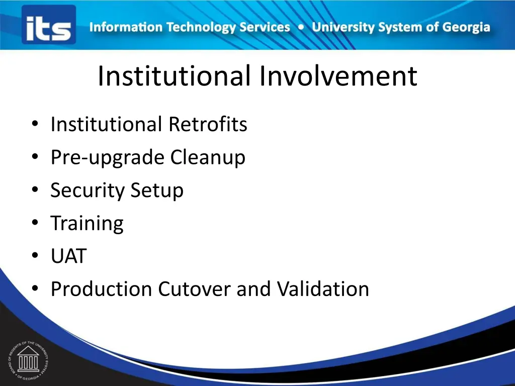 institutional involvement 1