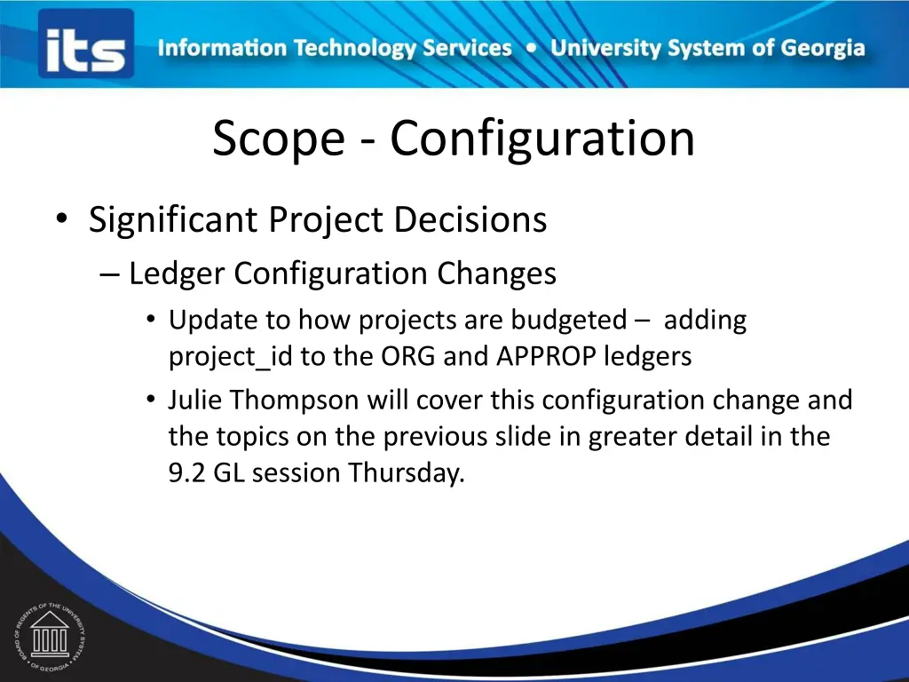 scope configuration