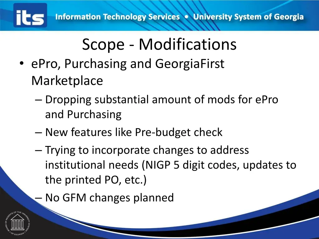 scope modifications epro purchasing