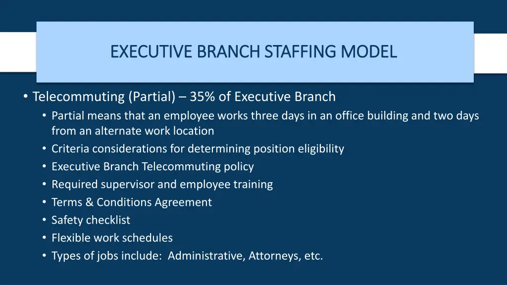 executive branch staffing model executive branch 2