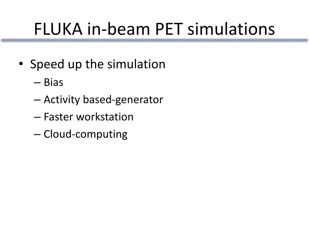 fluka in beam pet simulations 1