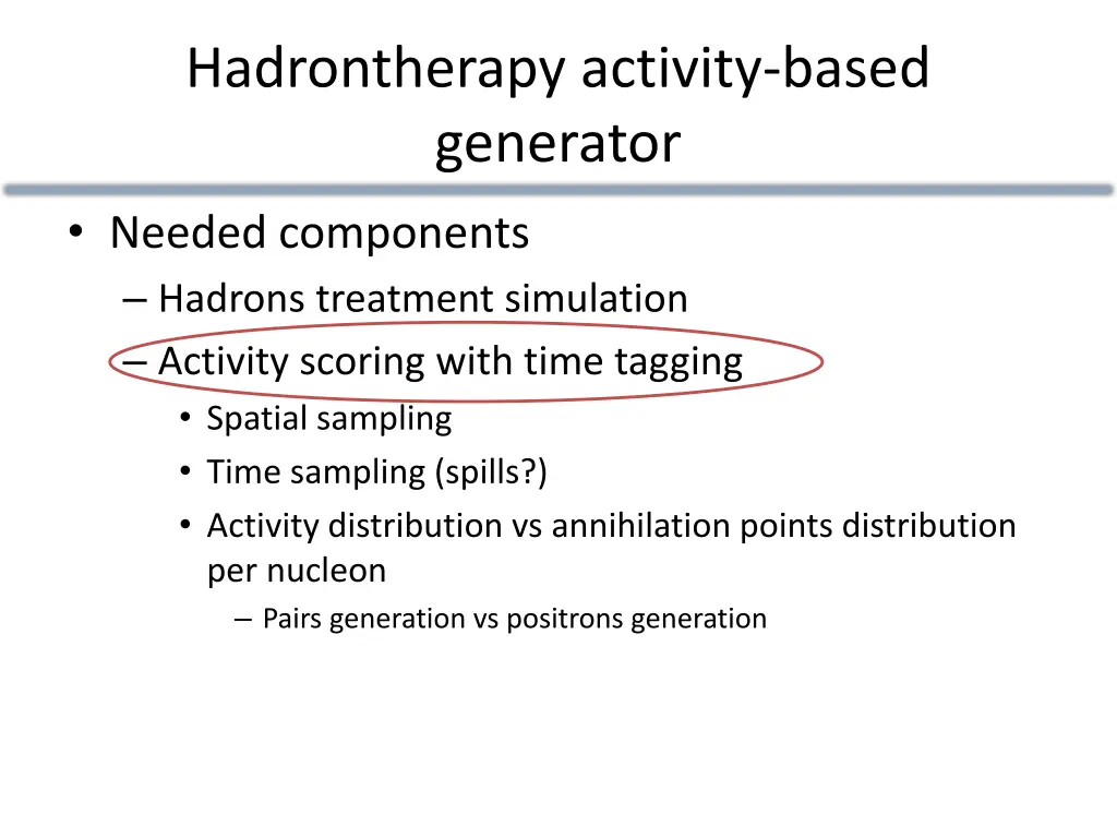 hadrontherapy activity based generator 2