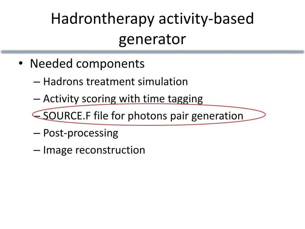 hadrontherapy activity based generator 3