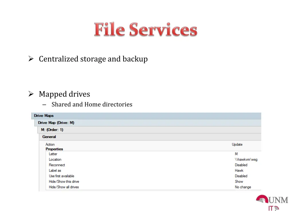 centralized storage and backup