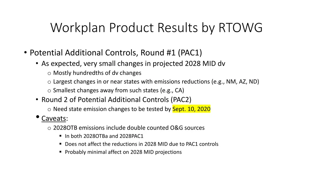 workplan product results by rtowg 1