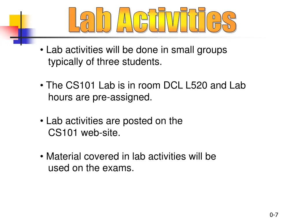 lab activities