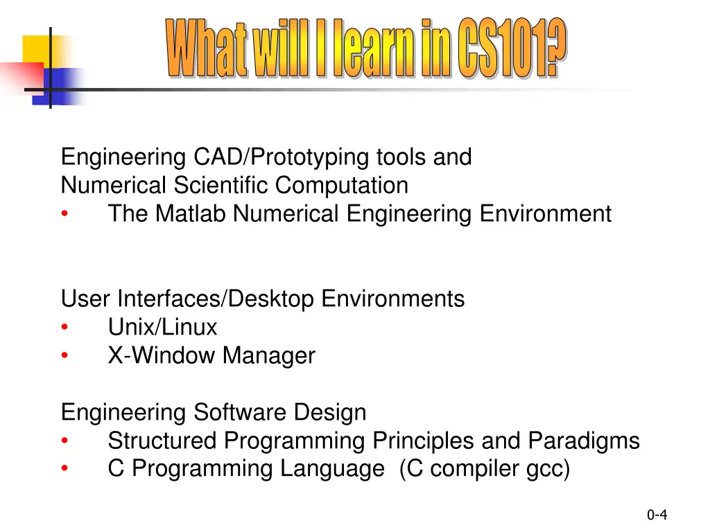 what will i learn in cs101