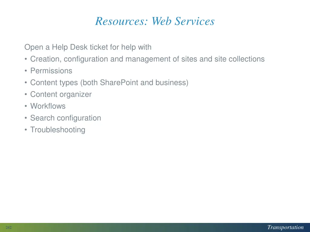 resources web services