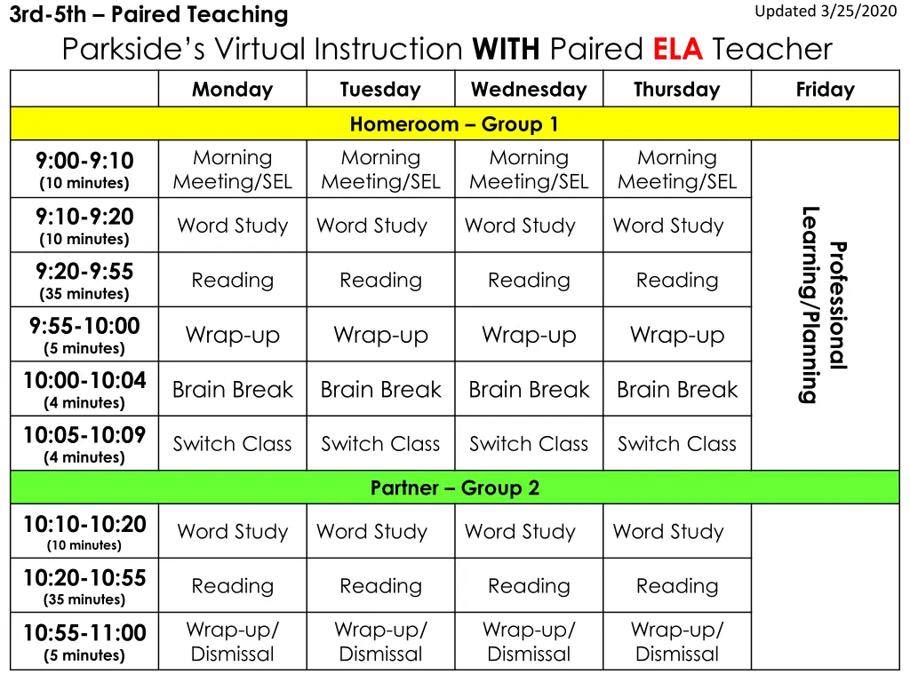 3rd 5th paired teaching