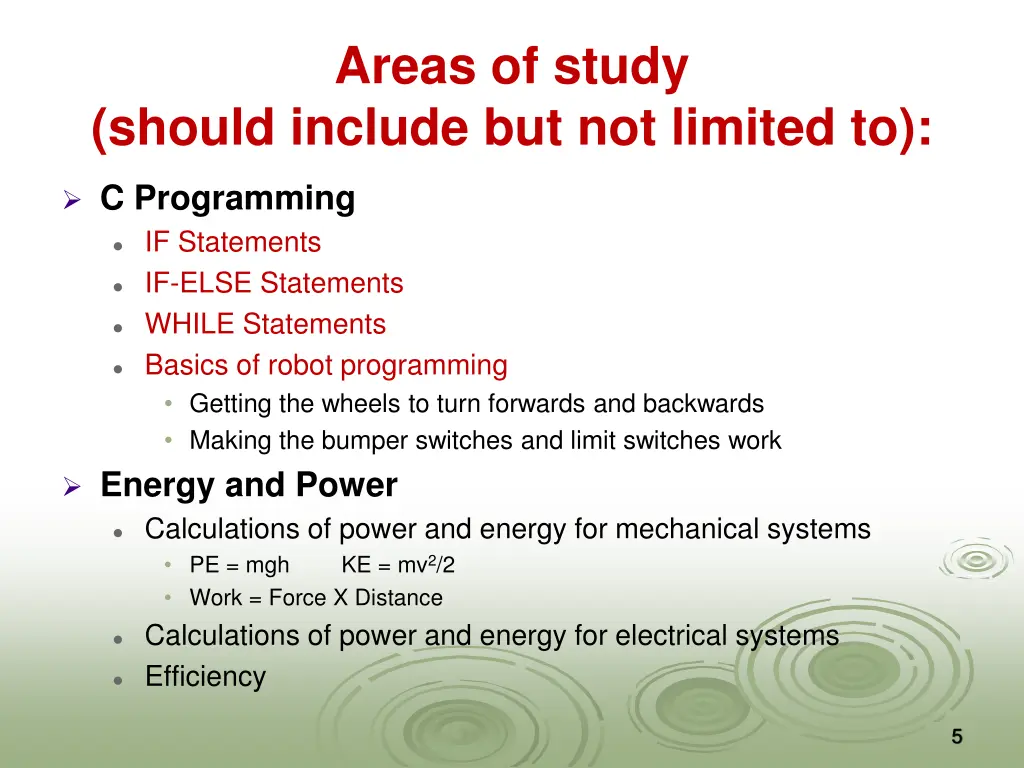 areas of study 2