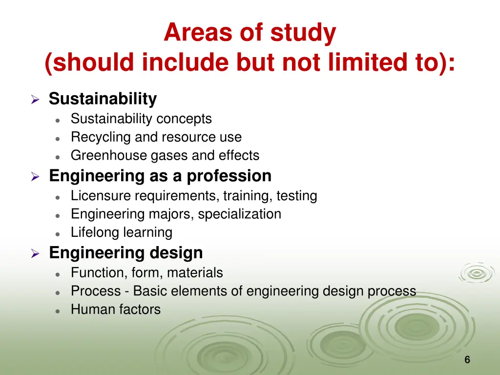 areas of study 3