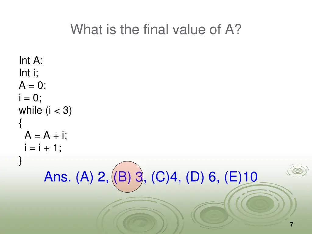 what is the final value of a