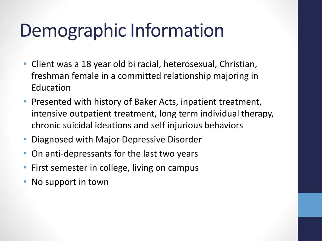 demographic information