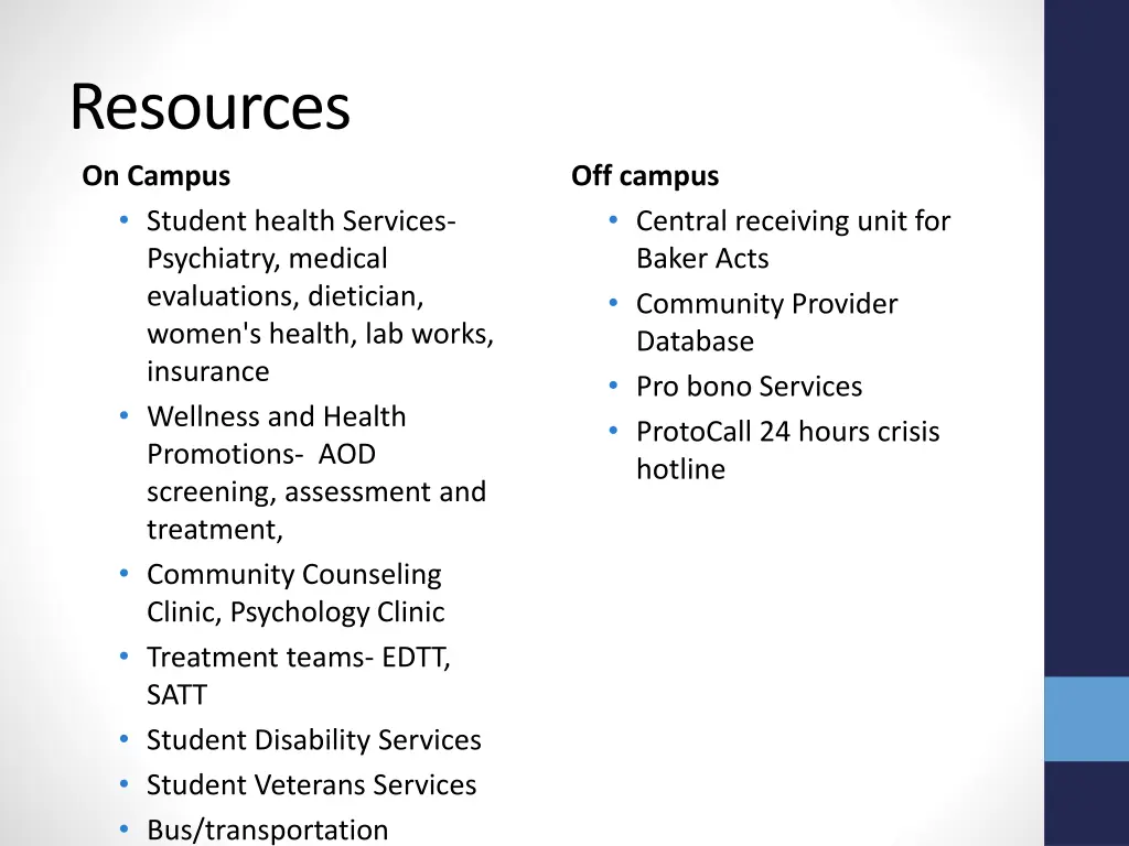 resources on campus student health services