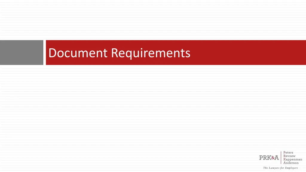 document requirements