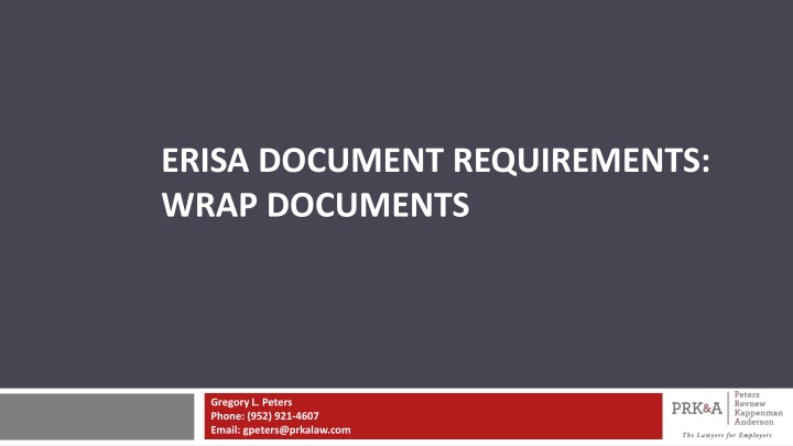 erisa document requirements wrap documents