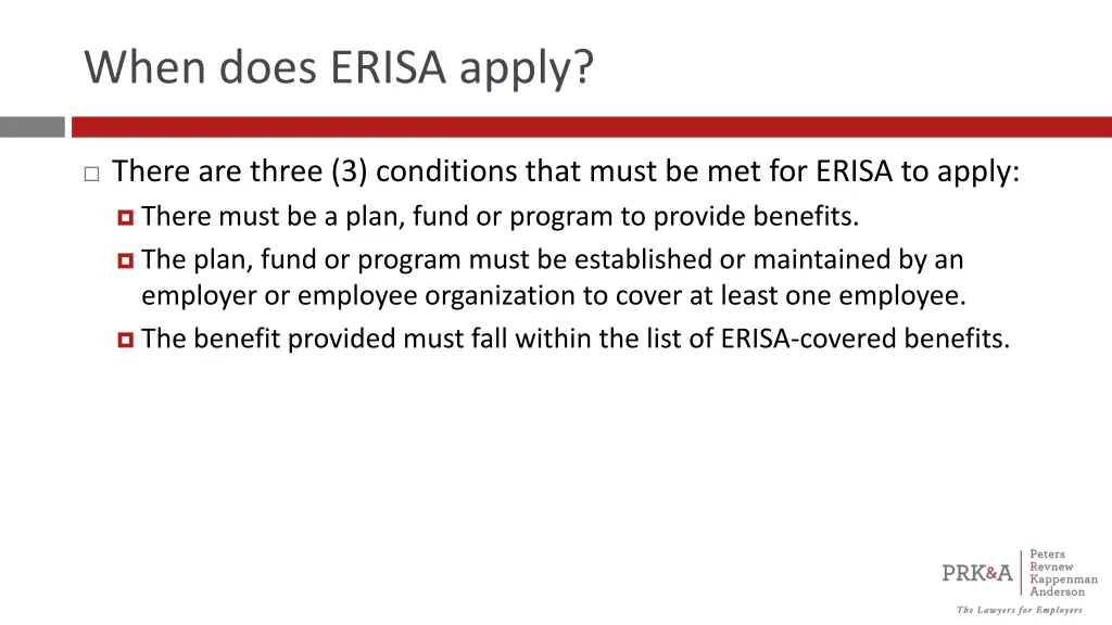 when does erisa apply