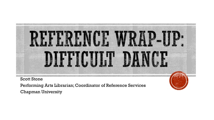 reference wrap up difficult dance