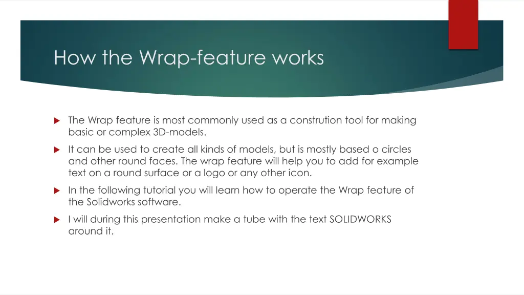 how the wrap feature works