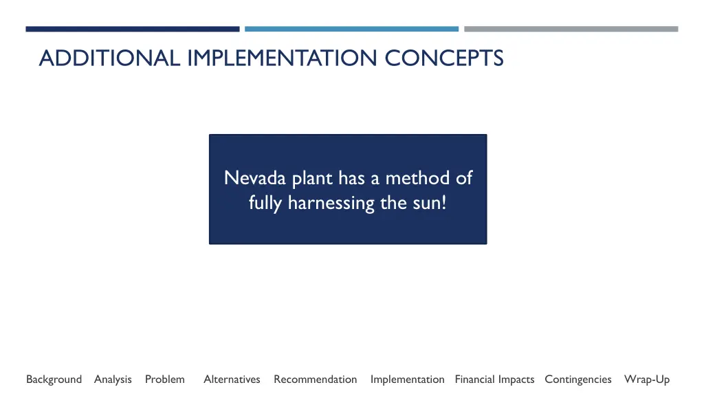 additional implementation concepts