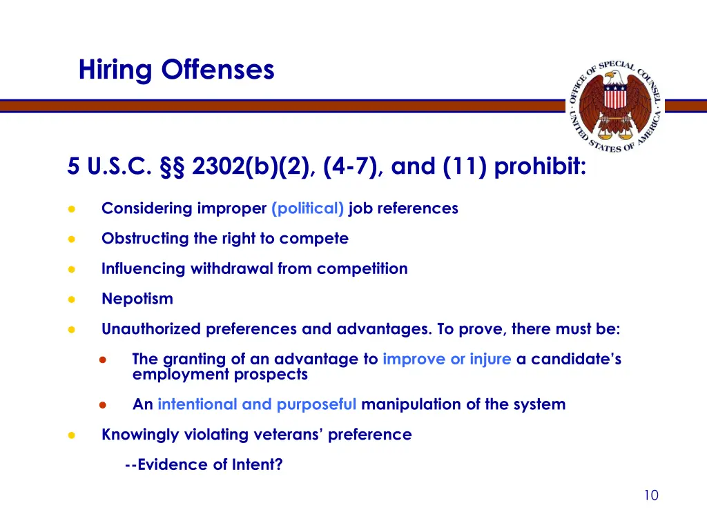 hiring offenses