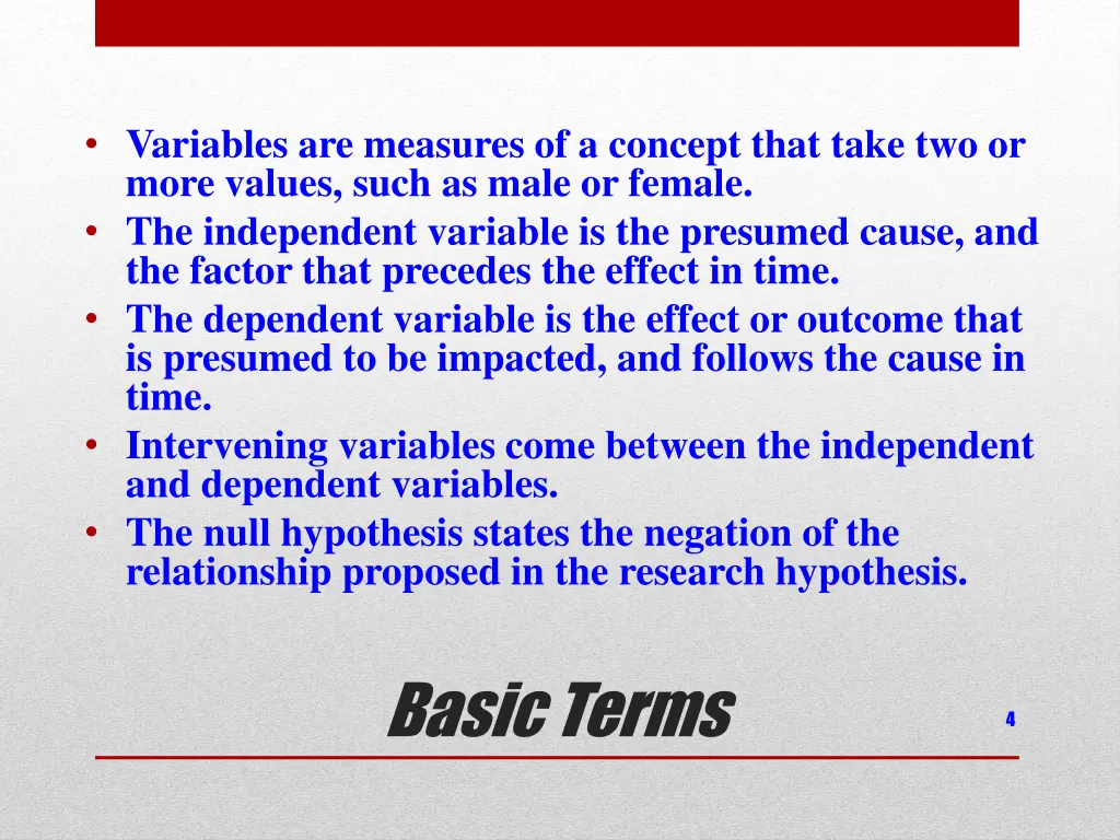 variables are measures of a concept that take