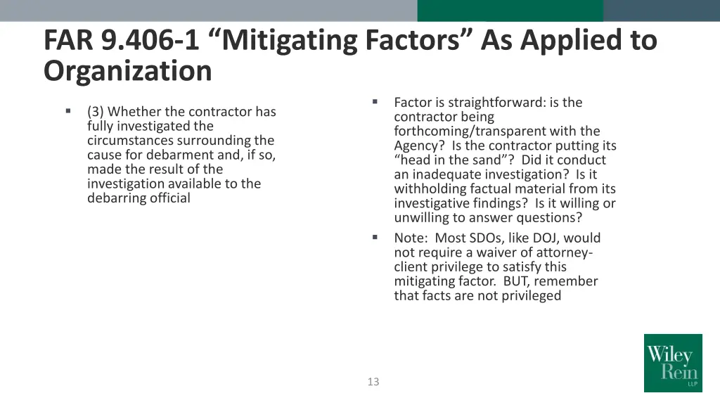 far 9 406 1 mitigating factors as applied 2