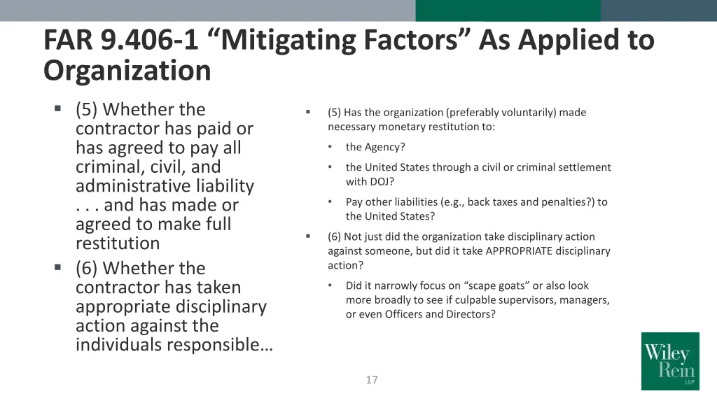 far 9 406 1 mitigating factors as applied 4