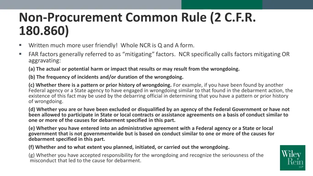 non procurement common rule