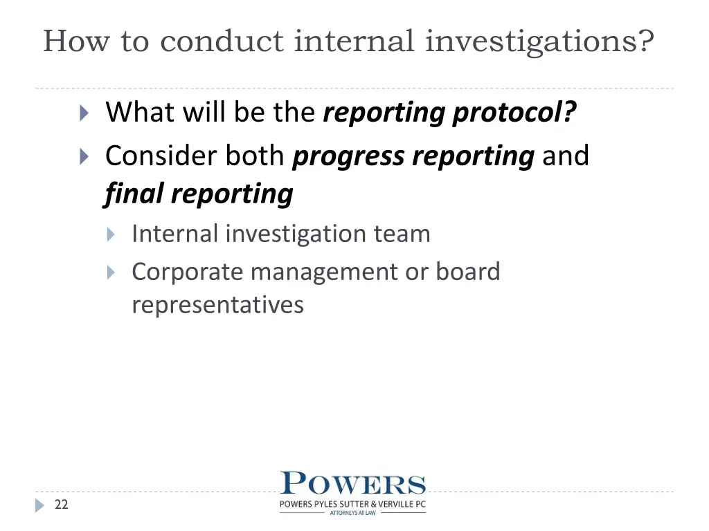 how to conduct internal investigations 12