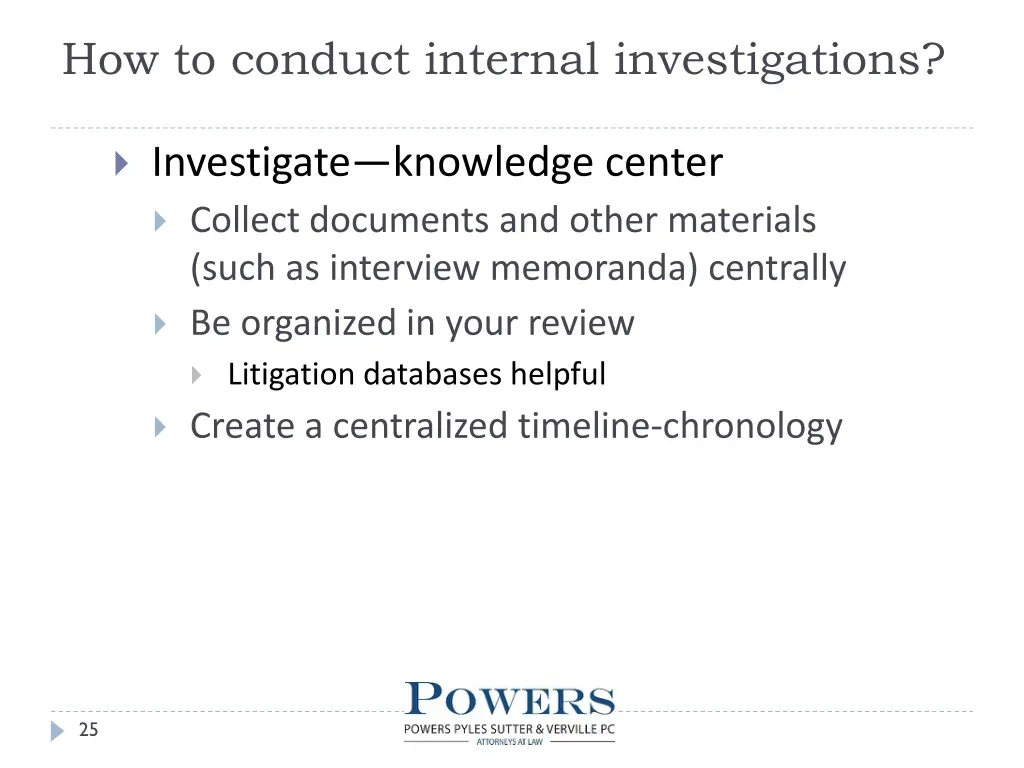 how to conduct internal investigations 15