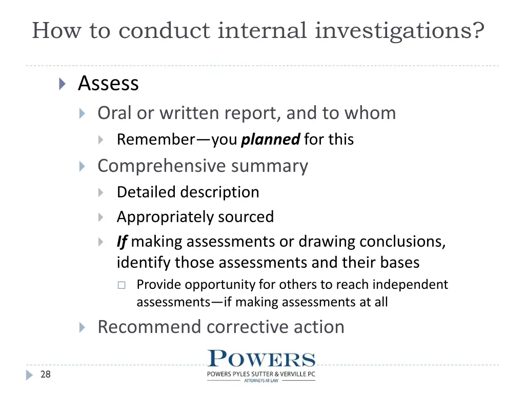 how to conduct internal investigations 18