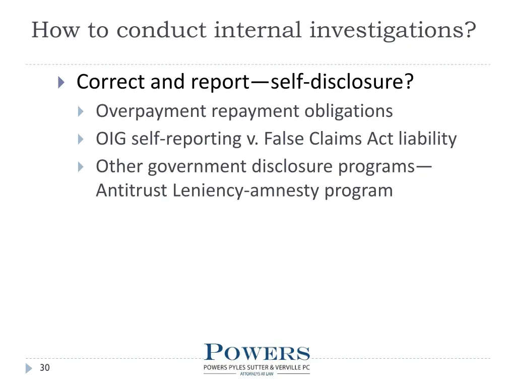 how to conduct internal investigations 20