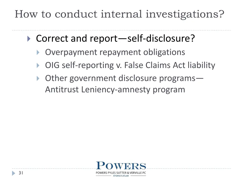 how to conduct internal investigations 21