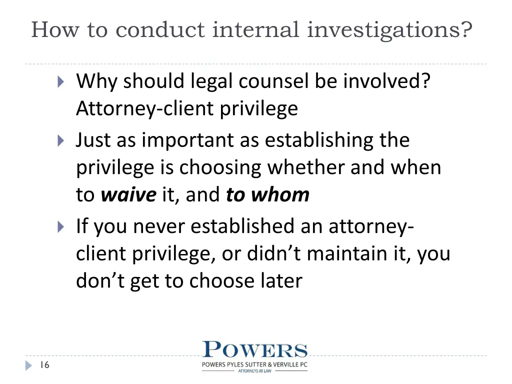 how to conduct internal investigations 6