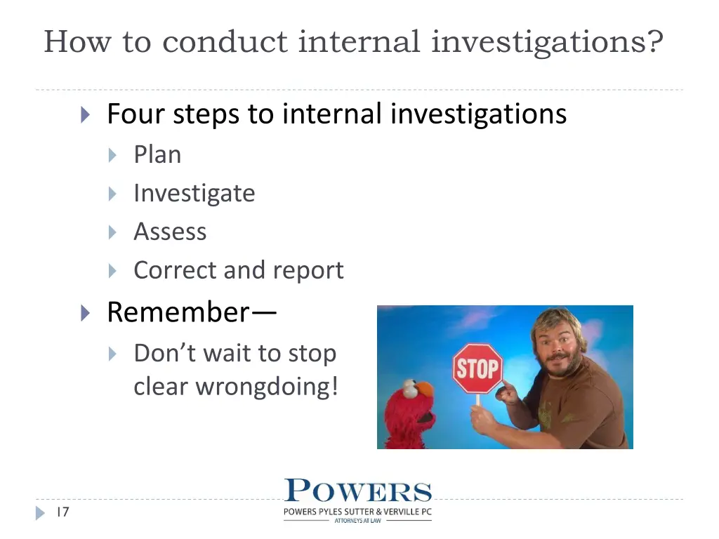 how to conduct internal investigations 7