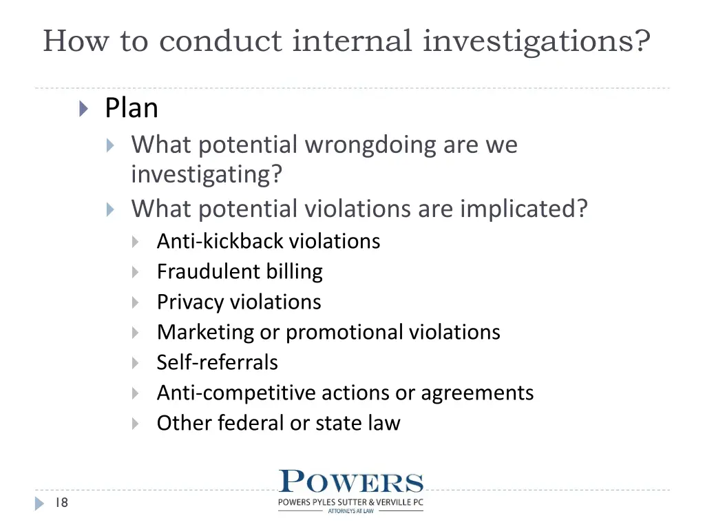 how to conduct internal investigations 8