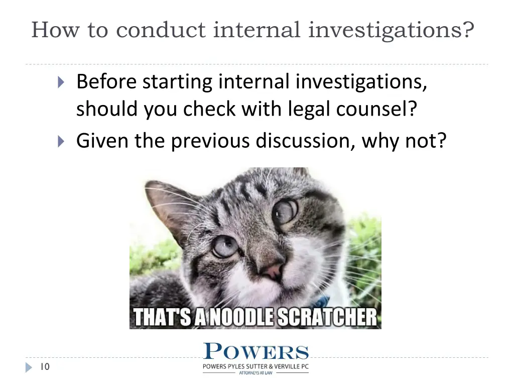 how to conduct internal investigations