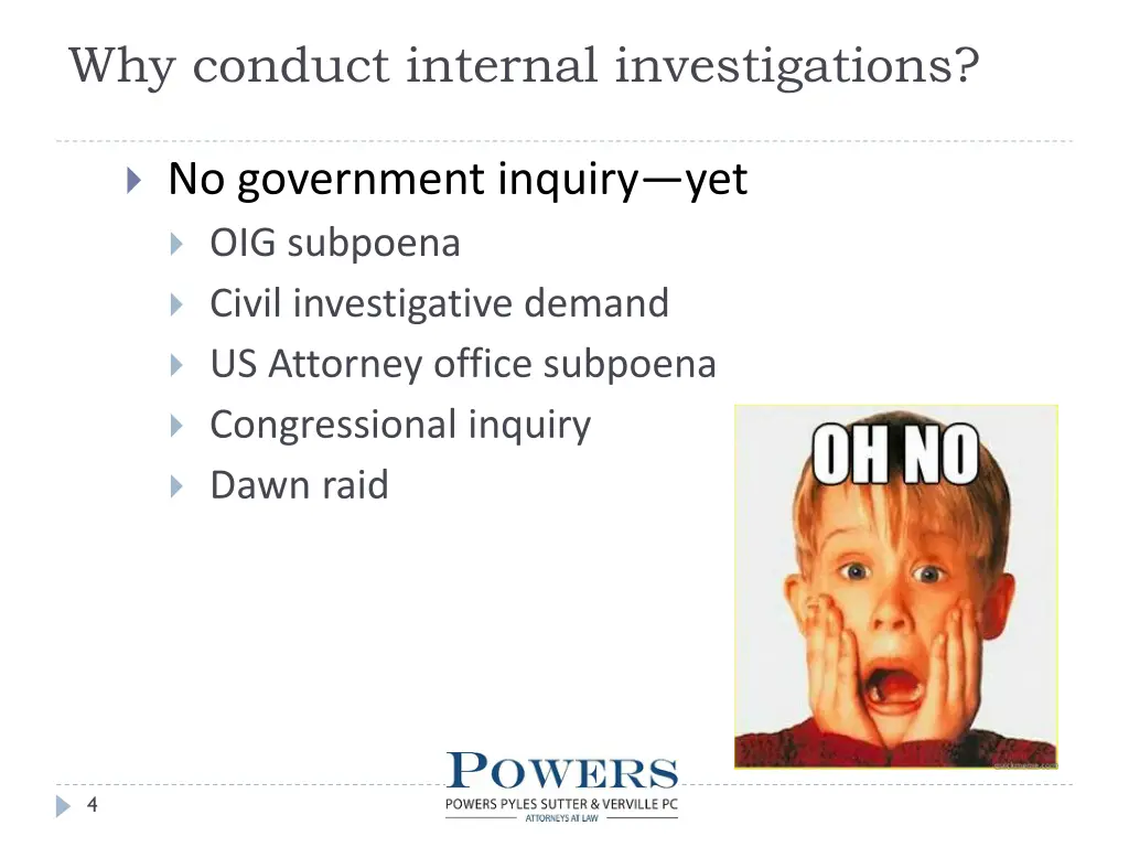 why conduct internal investigations 1