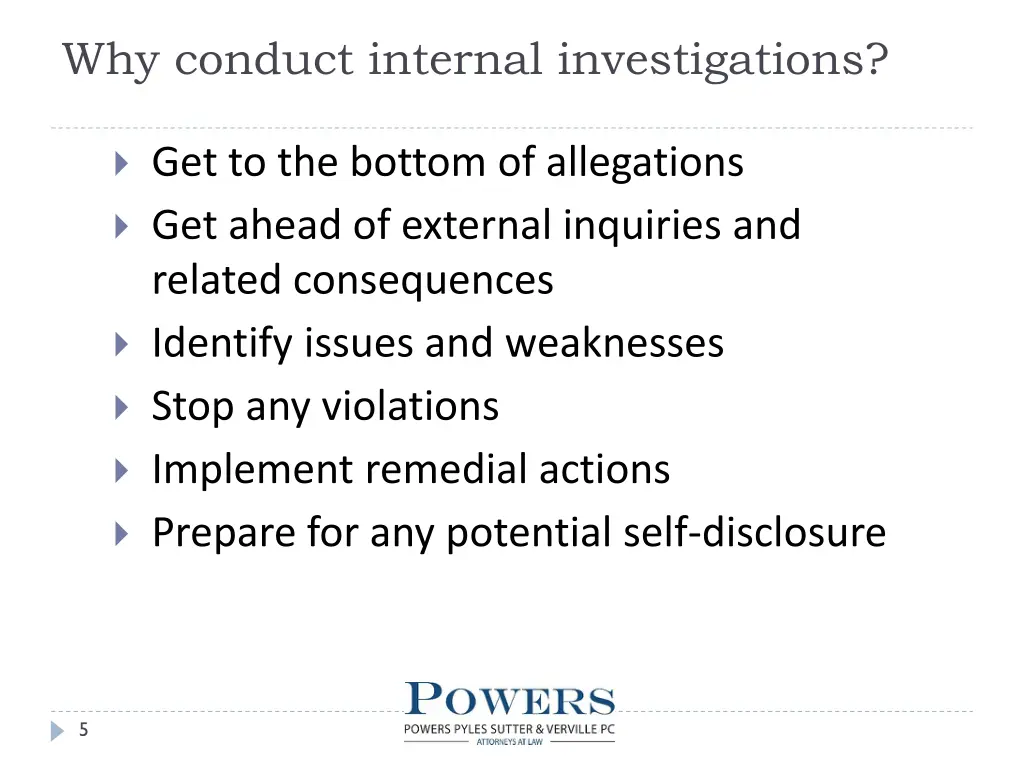 why conduct internal investigations 2