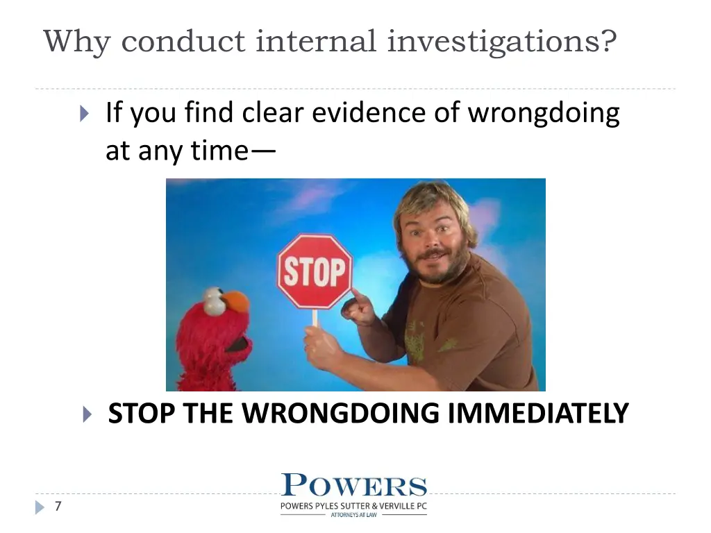 why conduct internal investigations 4