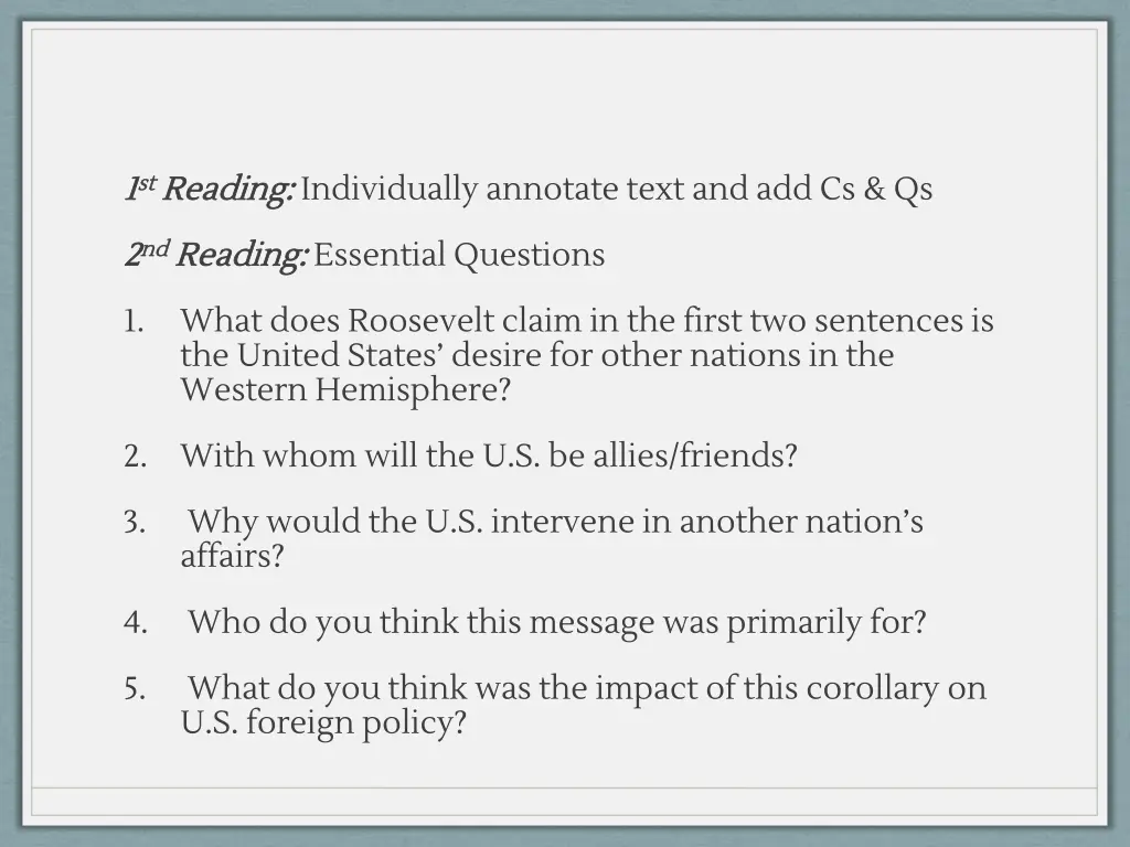 1 1 st st reading reading individually annotate