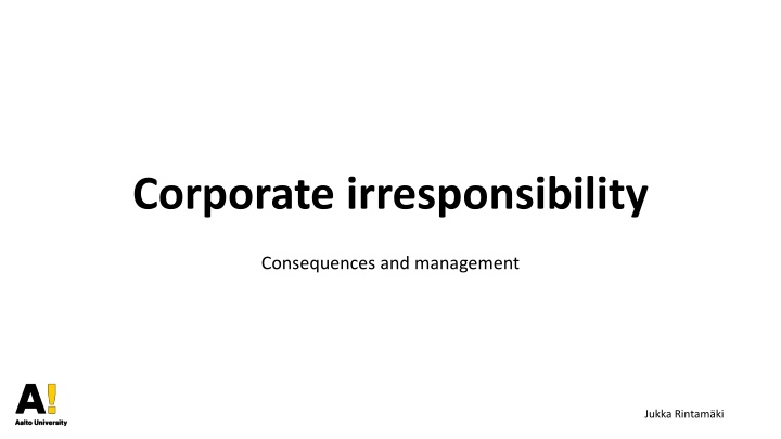 corporate irresponsibility